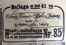 Vobachs Frauen Moden Zeitung - Beilage von 1909/10