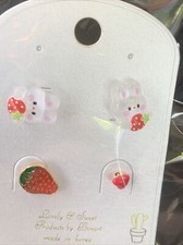 Neu Süße ? Kinder Ohrringe Herz Erdbeere Hase Ohrstecker