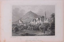 Engen Original-Stahlstich von E. Höfer um 1840