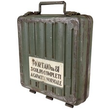 Original Italienischer Granatenkoffer oliv Armee Metallkiste Militär Box Kiste