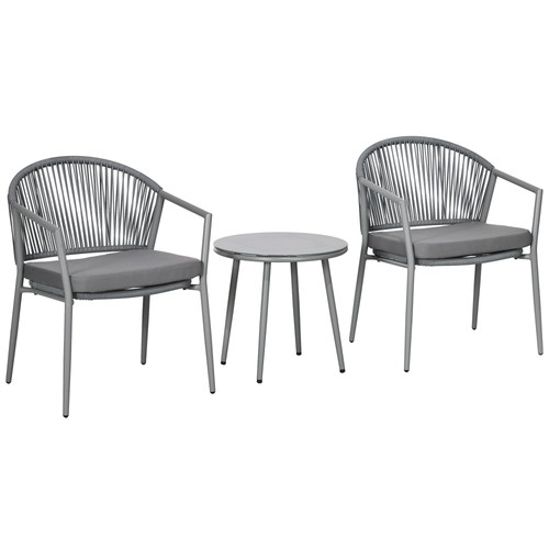Tlg rattan bistroset - 3-tlg.,