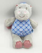 DIE SPIEGELBURG Spieluhr Nilpferd Hippo Baby Glück Blau Sterne Plüschtier 