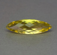 Citrin Edelstein, strahlend goldgelb, Marquise-Schliff, 12,98 Karat, 30x10x8 mm