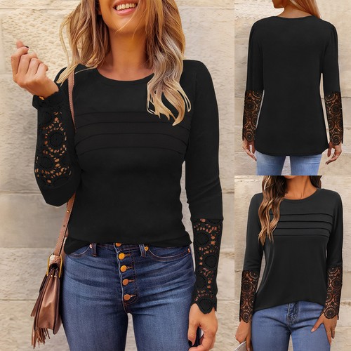 Damen spitzen langarm shirt - damen,