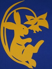 Fensterbild Tonkarton Hase