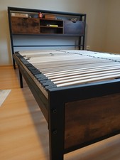 Doppelbett aus dem Gästezimmer Holz/ Metall 1,40x2,00m incl. Lattenrost