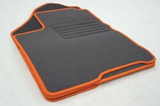 Lengenfelder Fußmatten passend für BMW MINI Cooper Cabrio R52 + Rand ORANGE +NEU