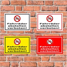 Schild Fahrräder abstellen