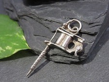 Toller Silber Anhänger Tattoo Tätowiermaschine Biker Rocker Kunst Technik Haut 