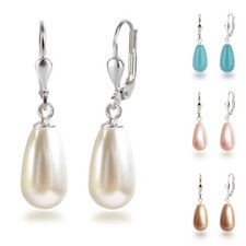 925 Silber Perlen Ohrringe