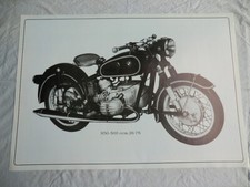 Poster BMW Oldtimer Motorrad R50 2 Zylinder Boxer Motor 500ccm 26PS 