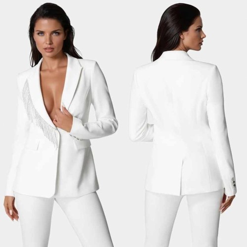Weißer damenblazer mit - weißer,