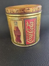 alte Vintage Blechdose Coca Cola - rund im Antik Style 9 cm hoch