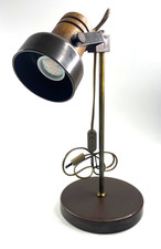 Tischlampe Holz Metall  70er