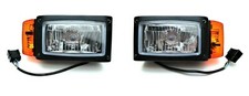 2x Scheinwerfer H4 mit Blinker 24V Radlader Baumaschinen Bagger Schneeraumer JCB