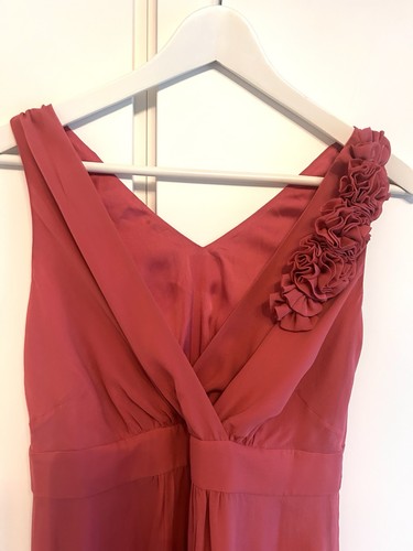 Abiball kleid rot lang seide - rot,