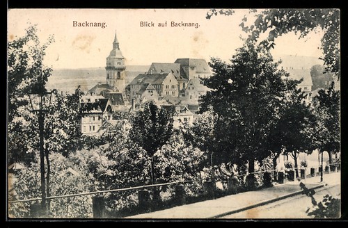 Ansichtskarte backnang blick - ansichtskarte, backnang,