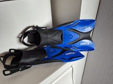 Aqua Lung Gr 27 - 32   S/M blau *** TOP *** Flossen Gummi Kurzflossen Schwimmen 