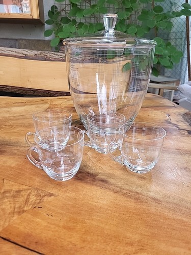 Bowle set glas mit - glas, deckel