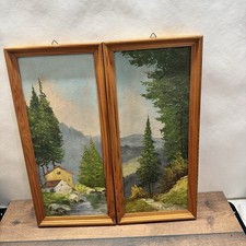 2 handgemalte Leinwandbilder