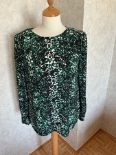 RIANI Bluse  Schlupfbluse  Seide schwarz/grün/weiß Gr. S (38) -   NEU