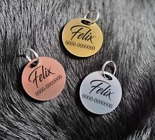 HUNDEMARKE + Gravur individuell 1+2 Seitig Gravur Hund Katze  Gold Silber Kupfer