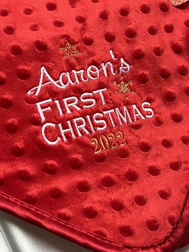 Baby erste weihnachtsdecke rot - weihnachtsdecke,