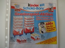 Werbeblatt 2001 " Kinder Schoko-Bons / Kater Klau - Art-Nr.2802