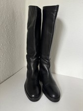 Zara Stiefel Lederstiefel schwarz Gr 40 NEU