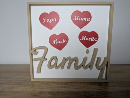 Personalisierte familien deko - personalisierte,