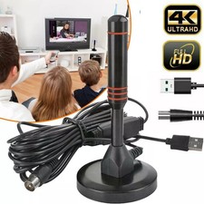 Digital TV DVB-T2 Antenne mit Verstärker HD 4K 1080P TV Zimmerantenne VHF/UHF