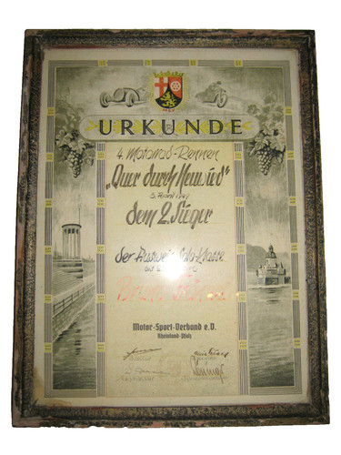 Original urkunde motorrad - urkunde,