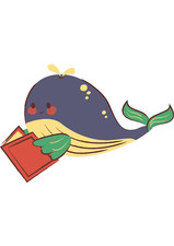 5x car sticker whale sticker
