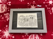 ANTIK GERAHMT HINTER GLAS