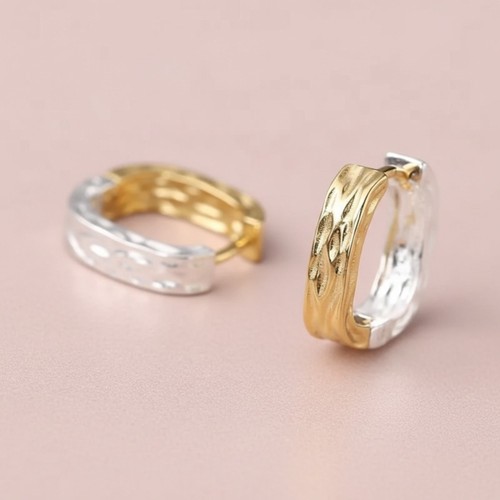 Bicolor creolen silber 925 - bicolor,