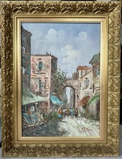 Ölgemälde, Stadtansicht aus