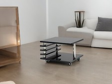 Couchtisch in weiß/Schwarz Hochglanz mit Kratzfesten Klavierlack