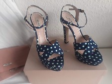 Neu Miu Miu by Prada Leder Sandaletten NP: 900€ Luxus High Heels Pumps Schuhe 39