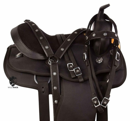 Wildrace black gaited western - black,