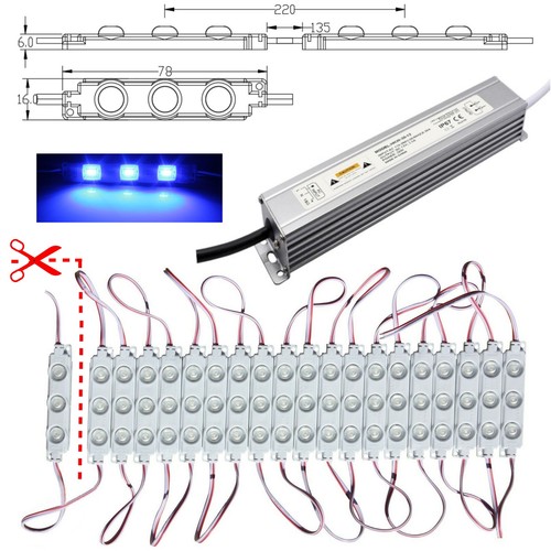 10x 100x led module - module, blau
