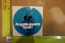 Alter Aufkleber Sport Angeln Angelrute Angelrolle FAK Angelgeräte (B)