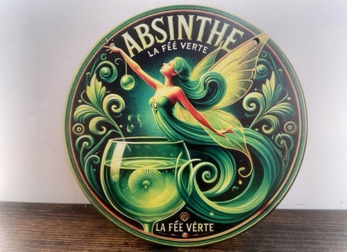 Absinthe holzschild 20cm - holzschild,