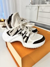 Louis Vuitton Sneaker Damen Archlight 36 Weiß Braun Leder Monogam