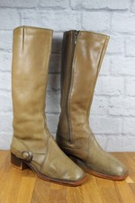 Damenstiefel Lederstiefel hellbraun Stiefel 60er TRUE VINTAGE 60s women's boots