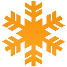 Gelbe Filz Schneeflocke V1 -