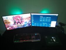 Komplett Mini Pc mit 2 x Dell 24 Zoll Monitor Und Schreibtisch,Windows 11