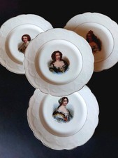 4 nostalgische Kuchenteller St