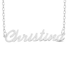 Christina Name Plate Necklace