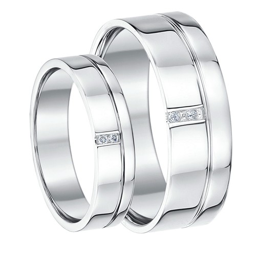 Palladium diamant eheringe - diamant,