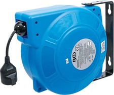 BGS Automatische Kabeltrommel 15 m 230 Volt Verlängerungskabel Stromkabel Kabel